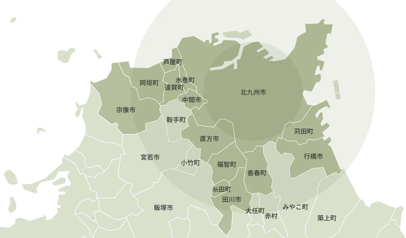 対応エリアの地図